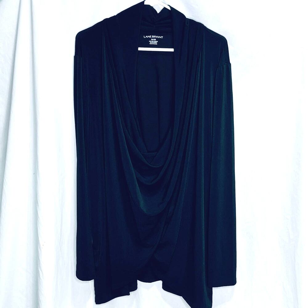 Lane Bryant Plus Slouch Black Blouse Shirt New 26/28